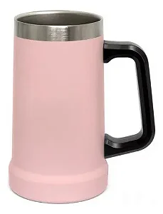 Caneca Térmica Stanley 709Ml Chopp E Cerveja Em Aço Inoxidável Rosa Claro