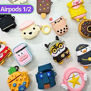 Capa De Silicone 3D Para Airpods 1/2 Geração