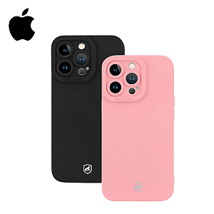 Capa Silicon Cloud Silicone Apple Gshield Iphone 15 Pro Max Preta Câmera Fechada