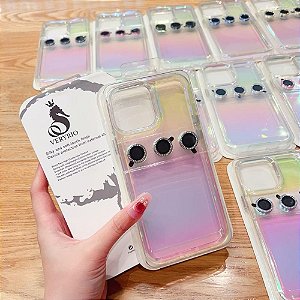 Capinha Holográfica Com Película Para Câmera Para Iphone 14 Pro Max