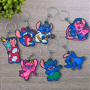 Chaveiro Emborrachado Personagem Lilo Stitch Sortido Com Design Fofo E Colecionável