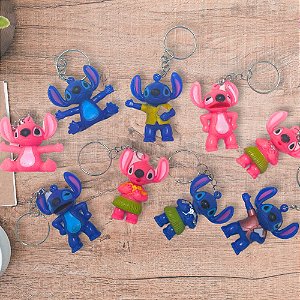 Chaveiro Stitch 3D Sortido Em Borracha Com Visual Criativo Para Mochilas E Chaves
