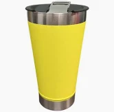 Copo Térmico Beer Pint 16Oz 473Ml Aço Inox, Abridor Amarelo