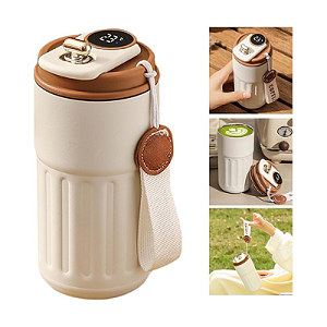 Copo Térmico Inteligente Para Café Com Indicador De Temperatura Wu-308