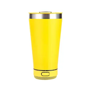 Copo Térmico Stanley Beer Pint Musical 420Ml Amarelo Em Aço Inox E Caixa De Som Bluetooth, Com Abridor