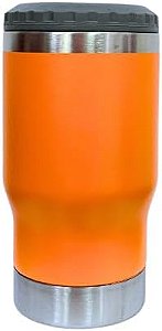 Copo Térmico Stanley Beer Pint Suporte Long Neck 420Ml Laranja Em Aço Inox