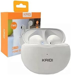 Fone Bluetooth 5.1 Tws Kaidi Kd770 Com Bateria Recarregável Sem Fio Branco