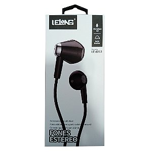 Fone Estéreo P2 Lelong Le0212 Com Microfone E Áudio Balanceado Preto