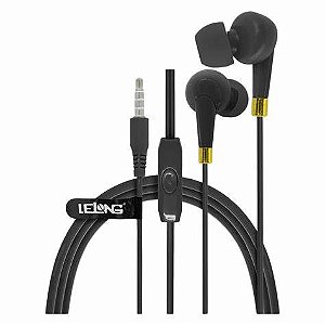 Fone P2 Intra-Auricular Lelong Le0242 Com Microfone E Conforto Acústico