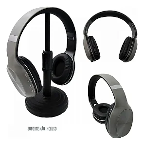 Headphone Estéreo Altomex Bm759 Com Bluetooth E Graves Reforçados Cinza