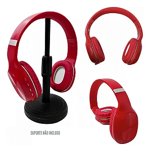 Headphone Estéreo Altomex Bm759 Com Bluetooth E Graves Reforçados Vermelho