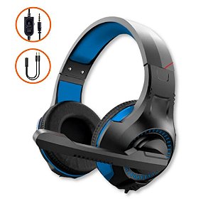 Headset Com Microfone Para Pc E Consoles Lehmox Lef-1212 Azul