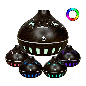 Mini Umidificador De Ambiente Com Luz E Design Moderno Onistek On-Um635 Preto