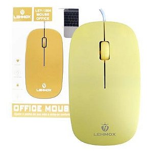 Mouse De Alta Precisão Colorido Com Fio Lehmox Ley-1564 Amarelo