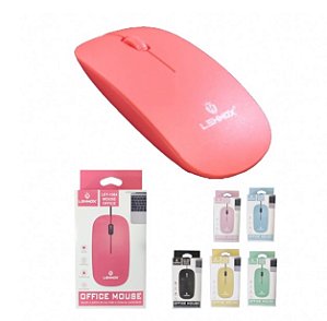 Mouse De Alta Precisão Colorido Com Fio Lehmox Ley-1564 Vermelho