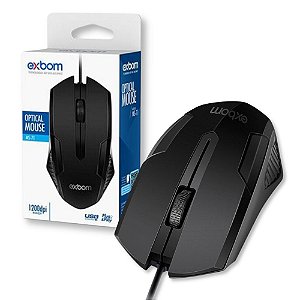 Mouse De Alta Precisão Com Fio Usb Exbom Ms-71