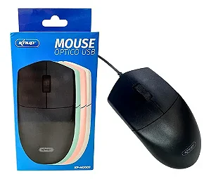 Mouse De Alta Precisão Com Fio Usb Knup Kp-Mu009 Preto