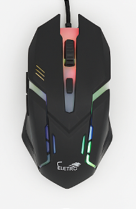 Mouse Gamer Luminosos Rgb Eletromex Dpi 2400 El2110 Preto
