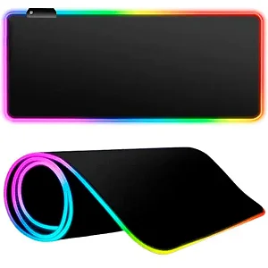 Mouse Pad Gamer Com Led Rgb Grande 800X300Mm Preto - He7D1 13860