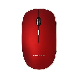 Mouse sem Fio H'maston Silencioso com Alta Precisão cor Vermelho E-1600