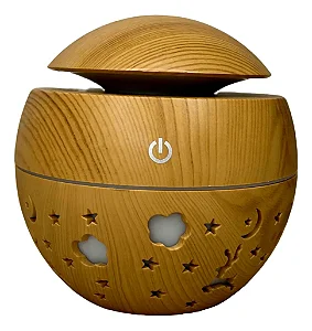 Umidificador Aromatizador Ultrassônico Com Luz Noturna Onistek On-Um629 Madeira Clara