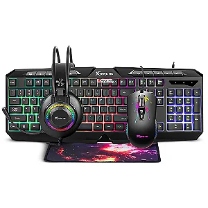 Kit Gamer Teclado Mouse Headset E Mousepad Xtrike-Me Cmx-410 14259