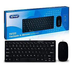 Kit Teclado E Mouse Com Fio Alta Durabilidade Knup Kp-Te122