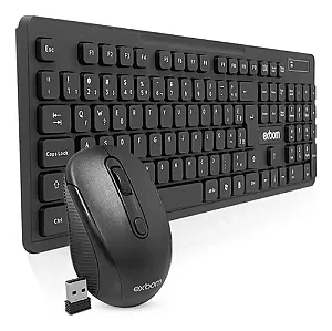 Kit Teclado E Mouse Sem Fio - Exbom - Bk-S1000F