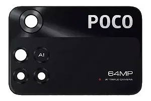 Lente Vidro Câmera Traseira Compatível Poco M4 Pro 4G Preta