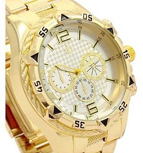 Relógio Masculino Em Metal Com Pulseira Ajustável W-8164