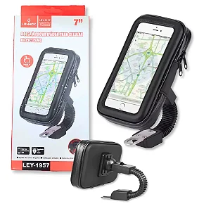 Suporte Universal Reforçado 7" Impermeável Para Moto Lehmox Ley-1957