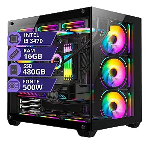 Pc Gamer Cpu Intel I5 3.2ghz Ssd 480gb Memoria Ram 16gb 500w 16 Gb (Valor parcelado)