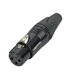 CONECTOR XLR FÊMEA DE LINHA 3 PINOS