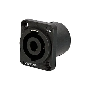 CONECTOR SPEAKON 4 POLOS FÊMEA DE PAINEL QUADRADO