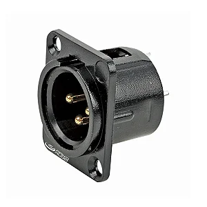 CONECTOR XLR MACHO DE PAINEL 3 PINOS