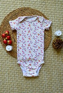 Body Manga Curta Unissex Papai Noel