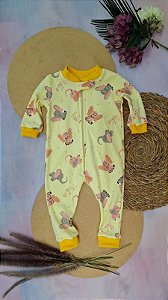 Macacão Manga Longa Feminino Elefantinhos