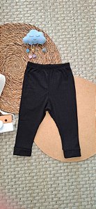 Calça canelada preta