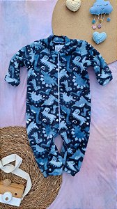 Macacão Fleece Masculino Dinossauros Blue