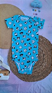 Body Manga Curta Unissex Cachorrinho