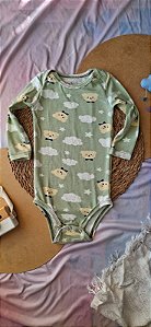 Body Manga Longa Ursinho Green