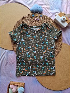 Camiseta Manga Curta Dinossauro Aviador