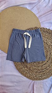 Shorts Suede Azul Jeans