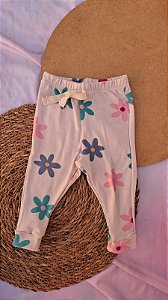 Calça Suede Flores Coloridas