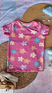 Camiseta Manga Curta Flores
