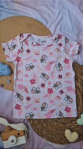 Camiseta Manga Curta Abelhinhas