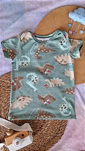Camiseta Manga Curta Dino Musgo