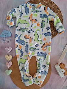 Macacão Fleece Dinossauros