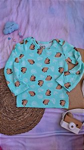 Camiseta Manga Longa Capivara Verde