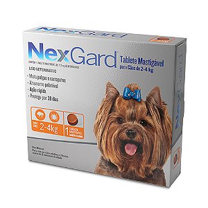 Nexgard Antipulgas e Carrapatos p Cães de 2 a 4kg 1 tablete